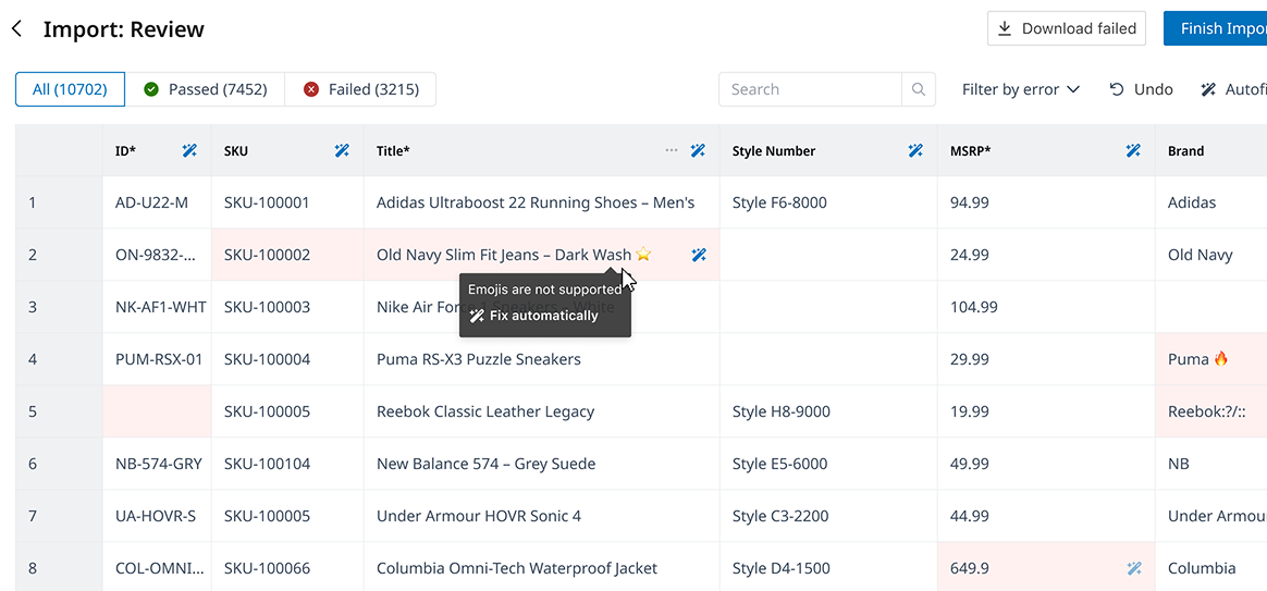 An example of how data inconsistencies can be identified and resolved quickly