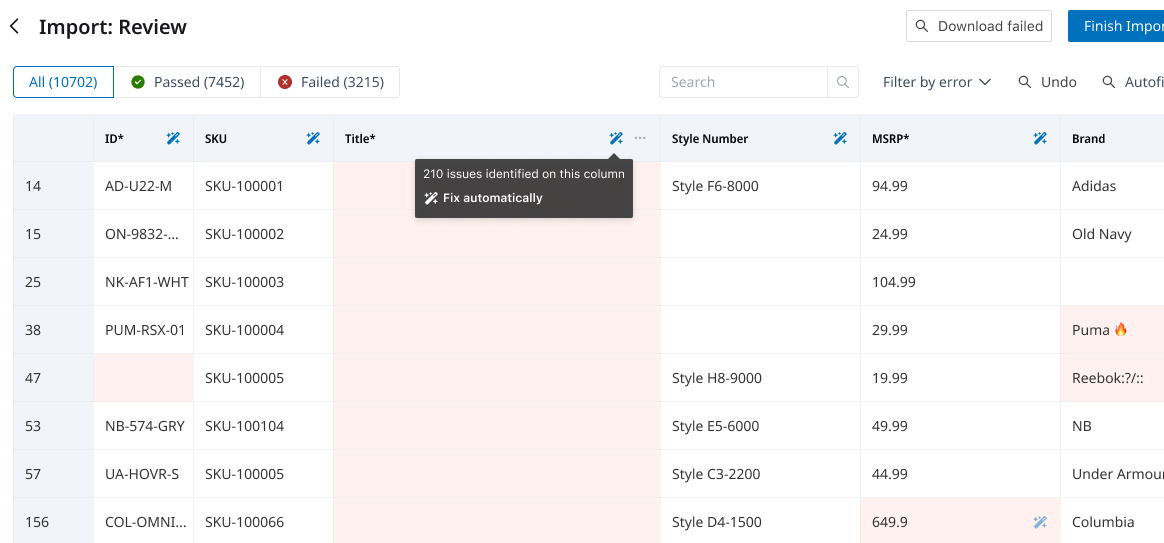 An example of how data inconsistencies can be identified and resolved quickly