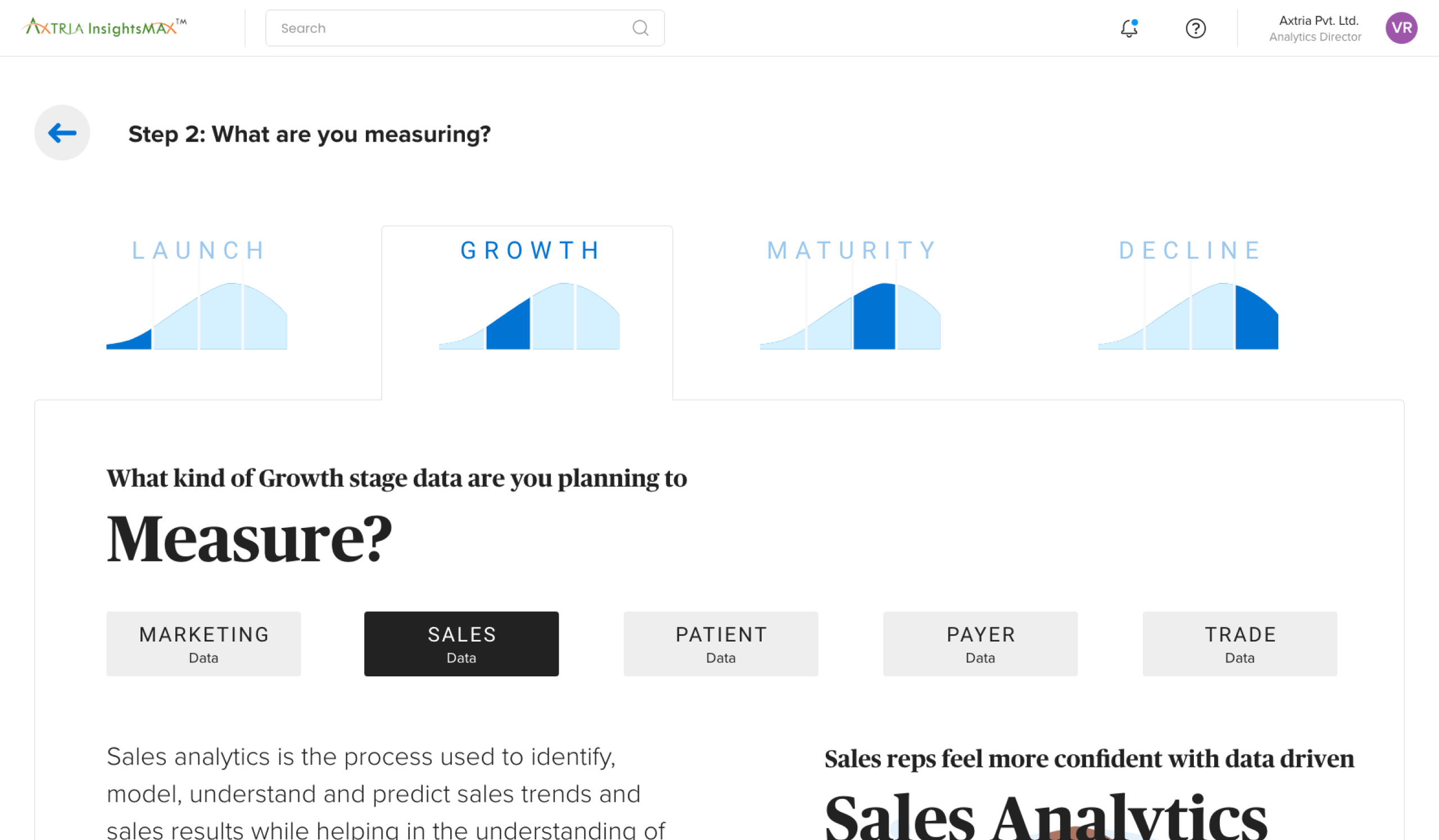 Interactively select the product lifecycle