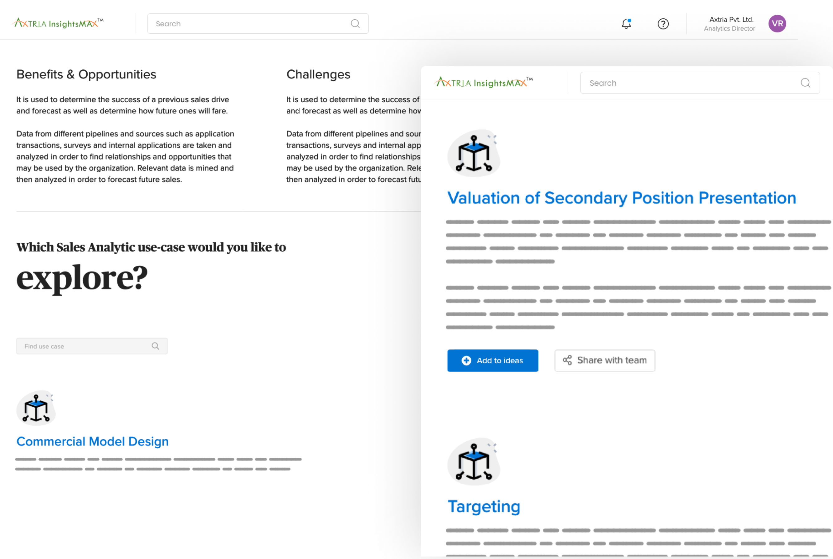 Select a model to provision a new idea